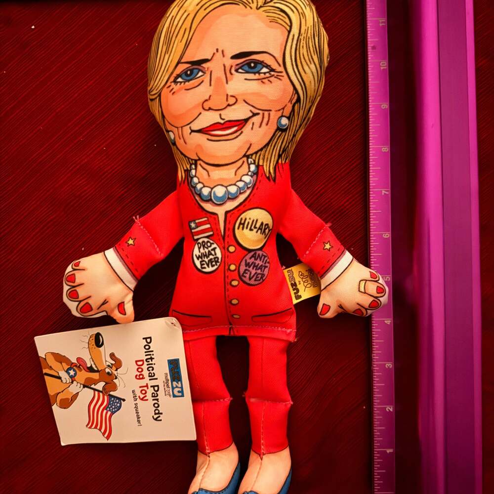 Hillary Clinton Special Edition Political Parody Squeaky Dog Toy (FUZZU)